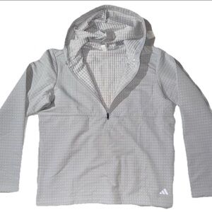 Adidas Men's Light Gray Zip-Up Sweater